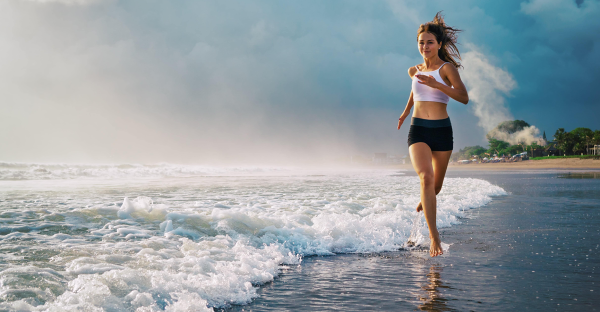 Пробежка океан дождь