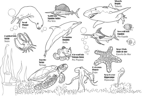 Глубоководный удильщик раскраска