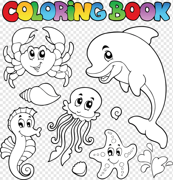 Морские обитатели раскраски для детей