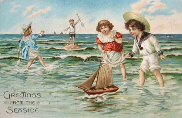 Старинные открытки море