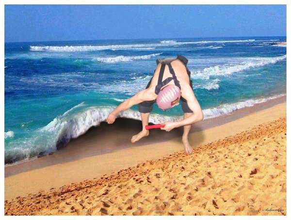 Отпуск надпись на песке