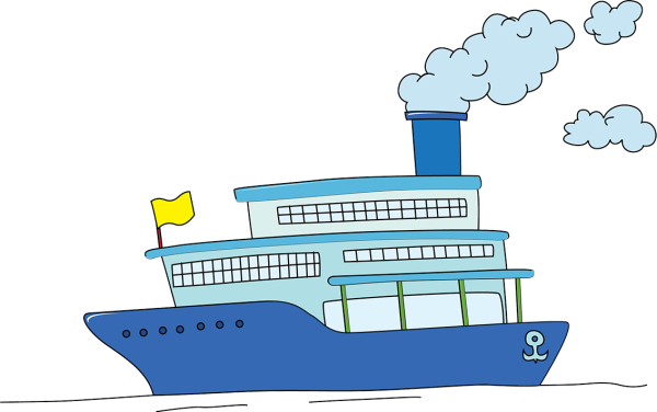 Пароход рисунок