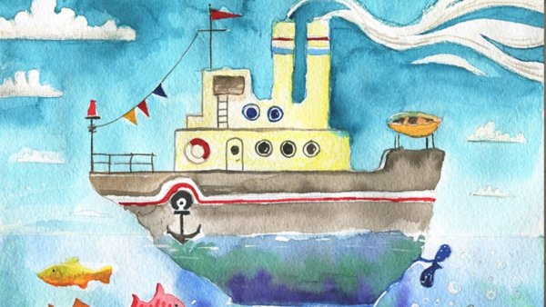 Кораблик иллюстрация