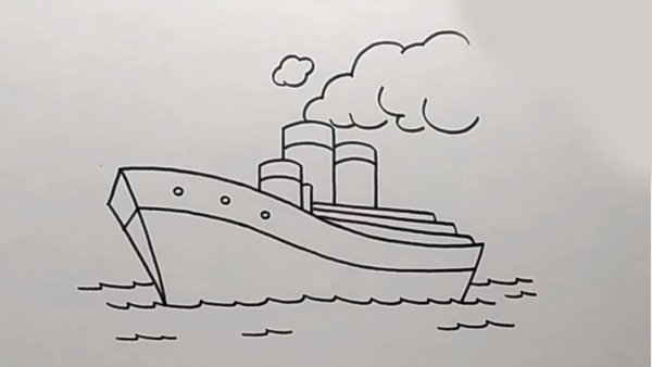 Корабль детский на белом фоне