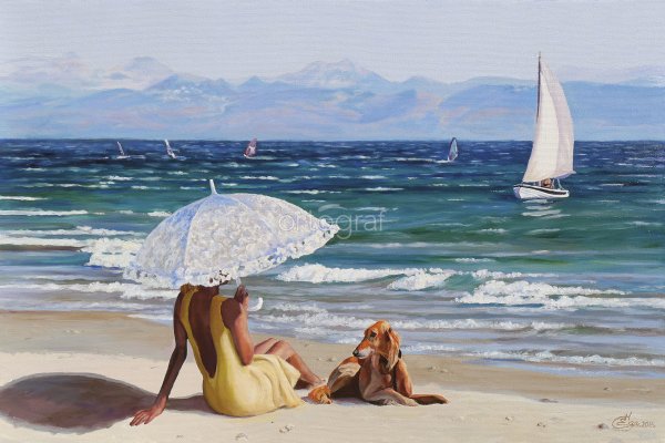 Девушка с зонтом