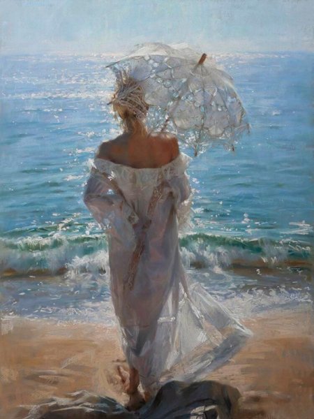 Женщина под зонтом