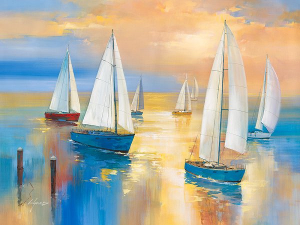 Яхты живопись акрилом