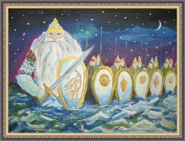 Сказка о царе Салтане рисунок 33 богатыря