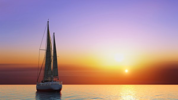 Парусник на закате