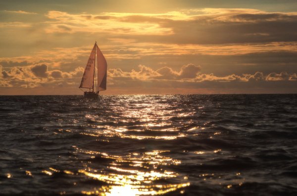 Парусник на закате