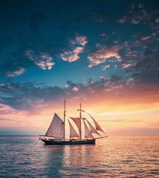 Парусник открытка