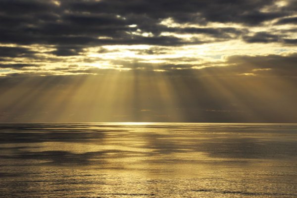 Лучи солнца на море