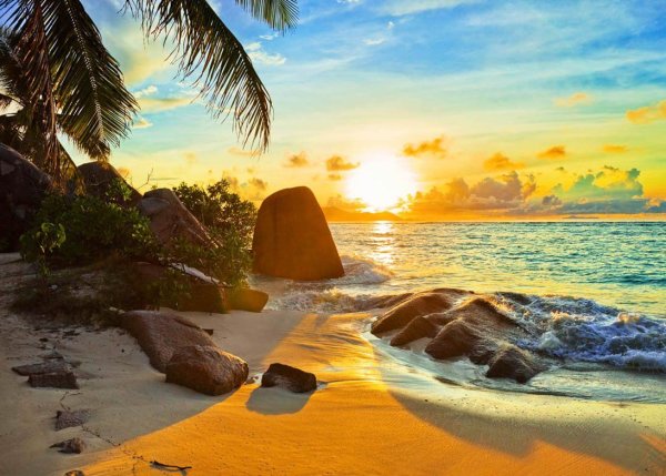 Закат на тропическом острове