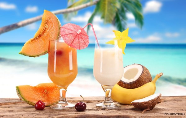 Лето коктейль пляж