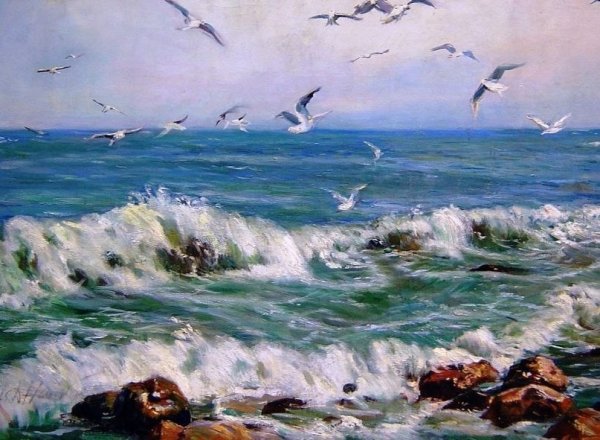 Налбандян. Море. Чайки. 1987