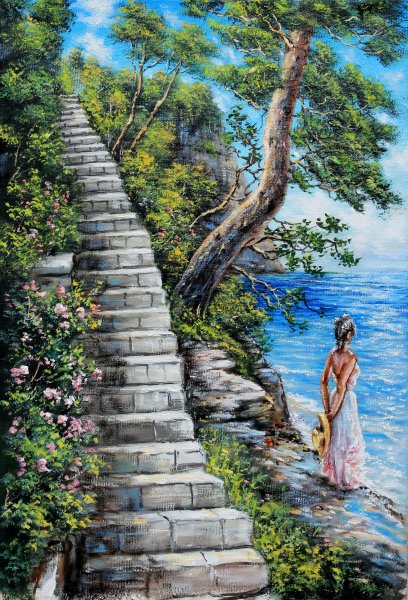 Лестница спуск к морю