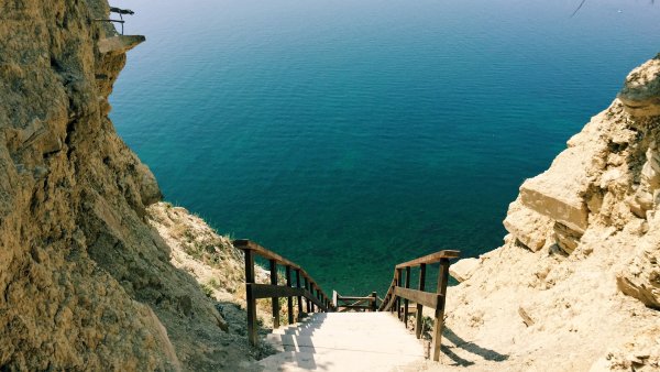 Пейзаж пасмурного моря