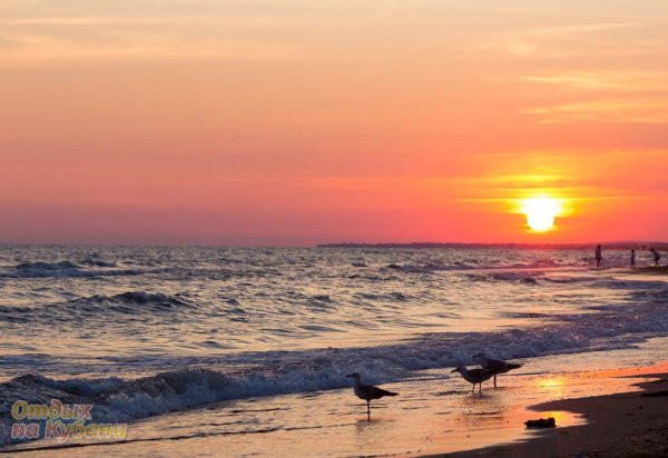 Анапа пляж Джемете закат
