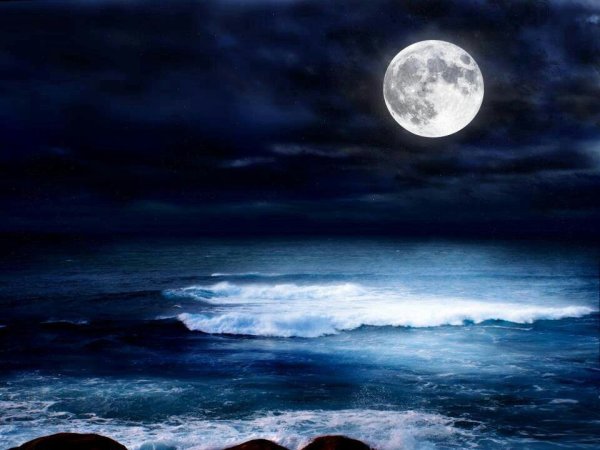 Ночь Луна море