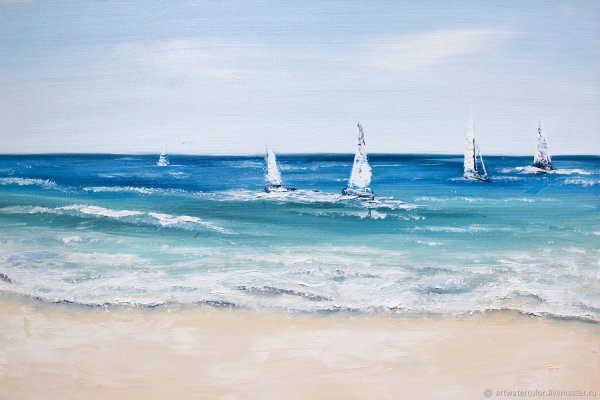 Алмазная мозаика алмазное хобби "морские волны" 40х65