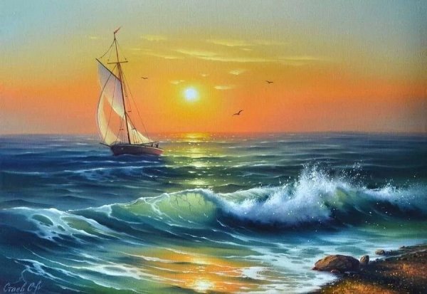 Бен Николсон морской пейзаж