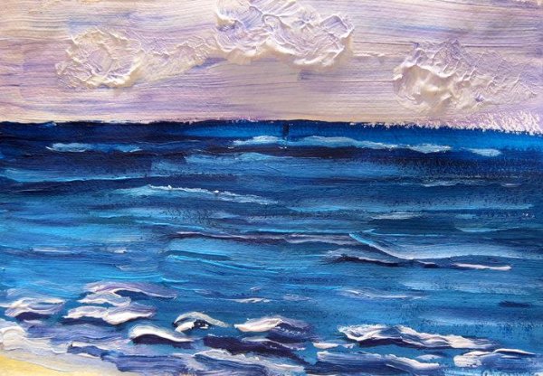 Море рисунок гуашью