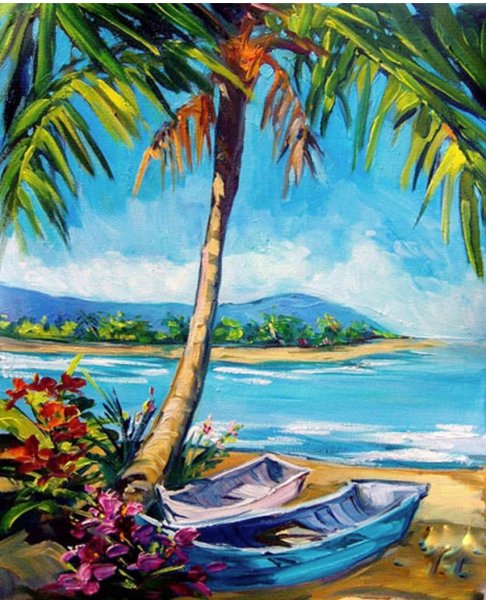 Рисование морской пейзаж