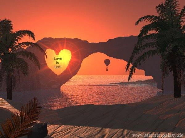 Сердце на фоне моря