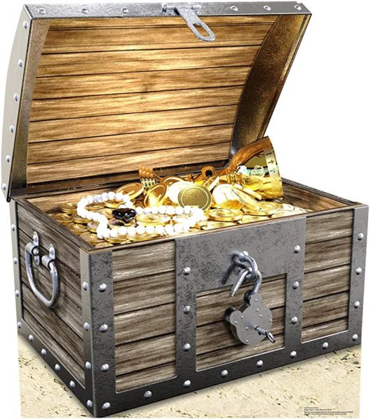 Пиратский сундук с деньгами