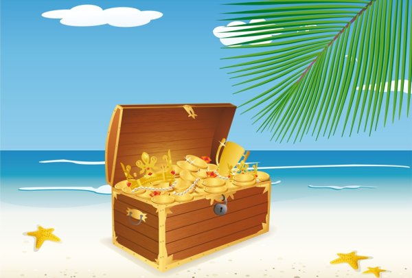 Сундук с сокровищами пираты Карибского моря