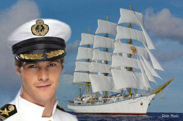 Фон море корабль