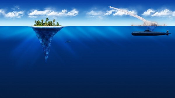 Море наполовину в воде