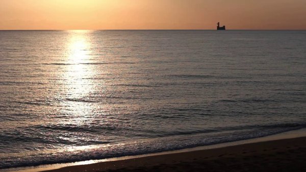 Ночной город Каспийск побережье Каспийского моря