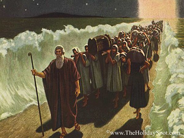 Моисей выводит евреев из Египта нарисовать