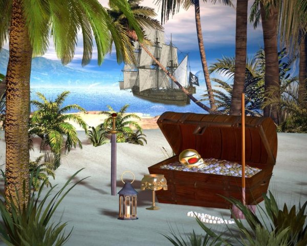 Остров сундук мертвеца в Карибском море