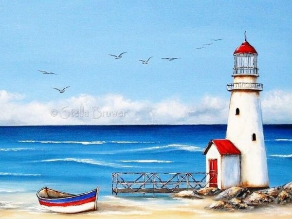 Картины с изображением маяка