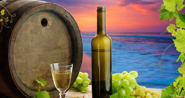 Вино виноград море