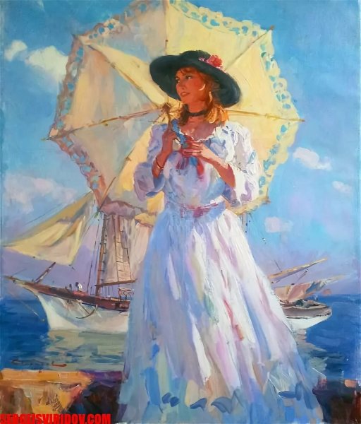 Женщина на море