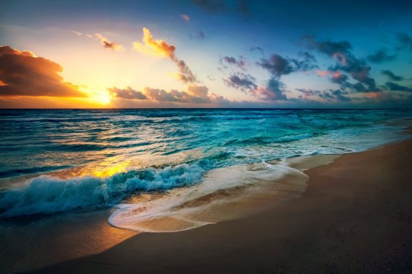 Вода море закат