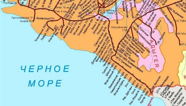 Азовское море карта побережья