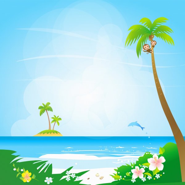 Нарисованный пляж