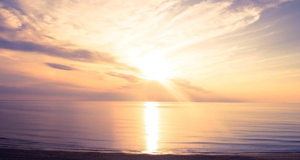 Закат на море