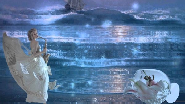 Танцы у моря футаж