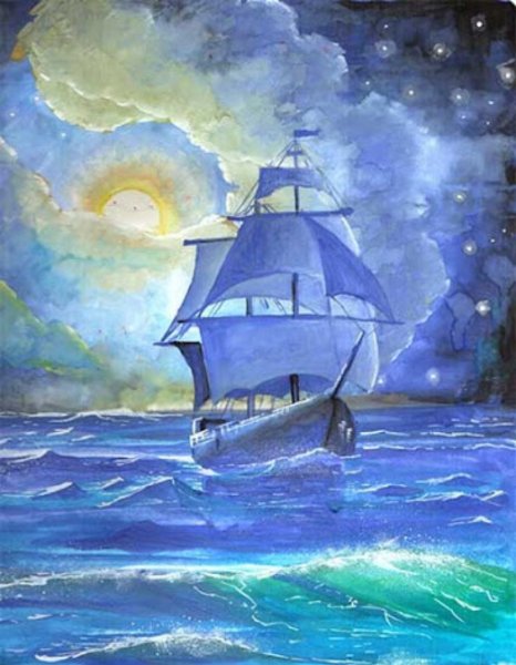 Море гуашью