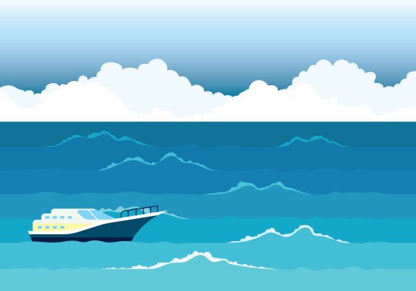 Векторное море