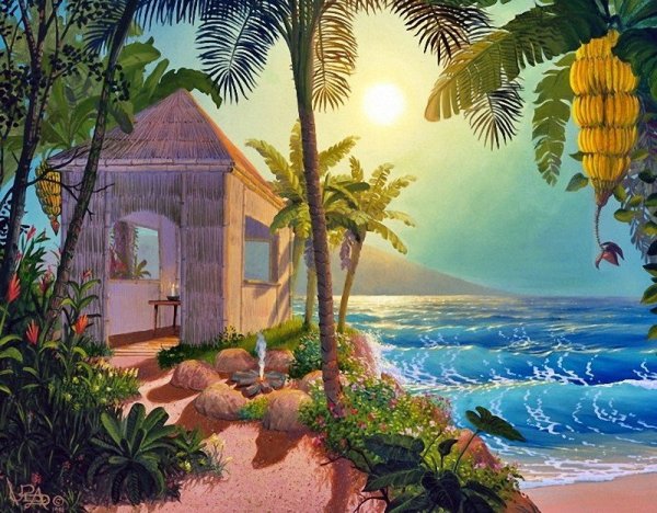 Сказочный домик на острове