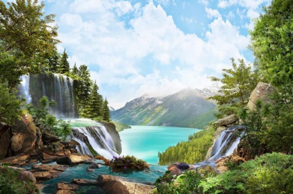 Paintboy "горный водопад" 40х50 см