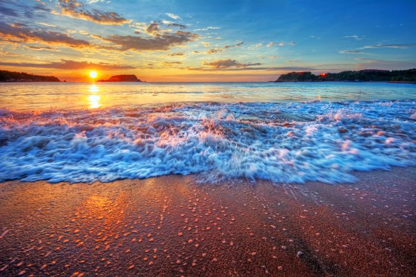 Закат на море