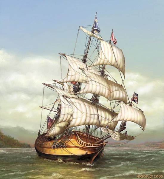 Корабль Испаньола остров сокровищ