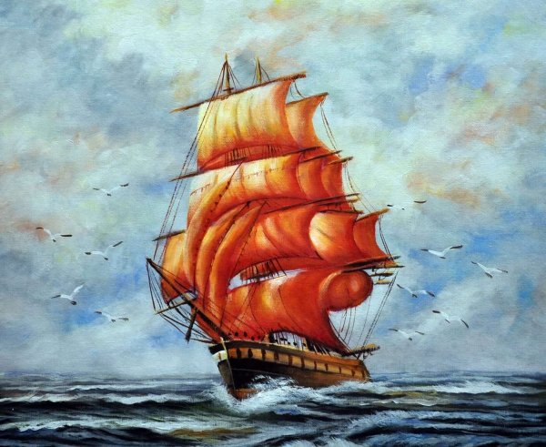 Грин Алые паруса море корабль